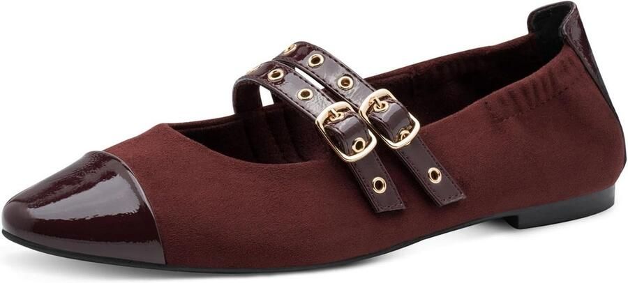 Dames Ballerina's Platte Zwarte Instappers Comfortabele Leren Look Schoenen