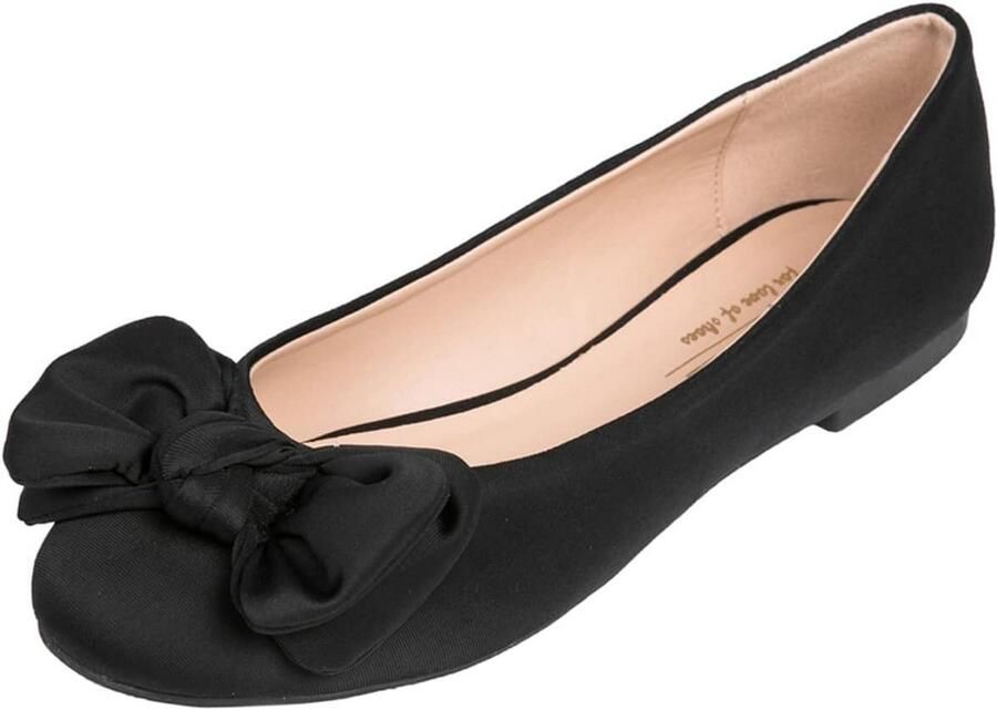 Dames Ballerina's Puntig Slip-On Platte Schoenen met Glitter en Comfortabel Voetbed