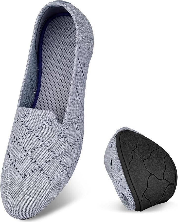 Dames Ballerina's Slip-On Flats Comfortabele Gebreide Pantoffels voor elke Dag