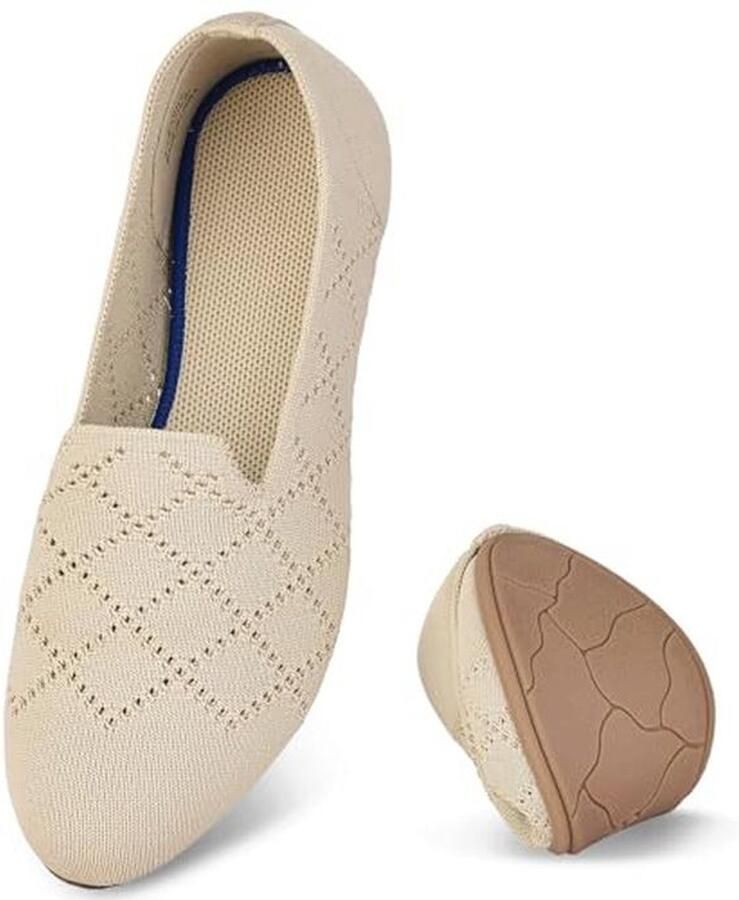 Dames Ballerina's Slip-On Flats met Ronde Neus Comfortabele en Elegante Pantoffels