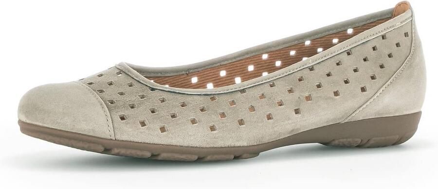 Dames Ballerina's van Nubuck Leer Comfortabele Platte Schoenen