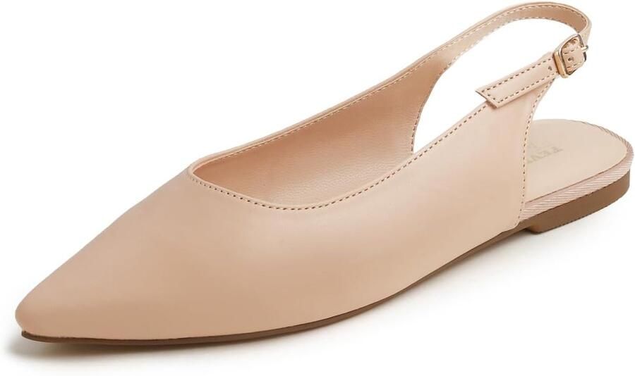 Dames ballerina's Zomerschoenen slingback Feest avond Plat hakje comfort Spitse neus