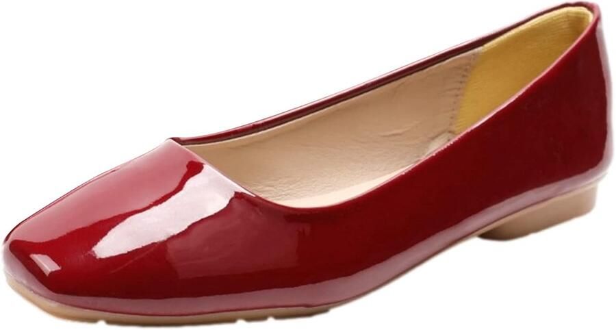 Dames Ballet Flats Puntige Teen Microvezel Leer Aantrekken Jurk Pumps Schoenen