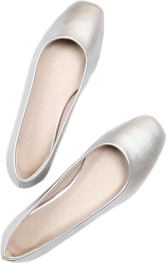 Dames Ballet Flats Puntige Teen Microvezel Leer Aantrekken Jurk Pumps Schoenen