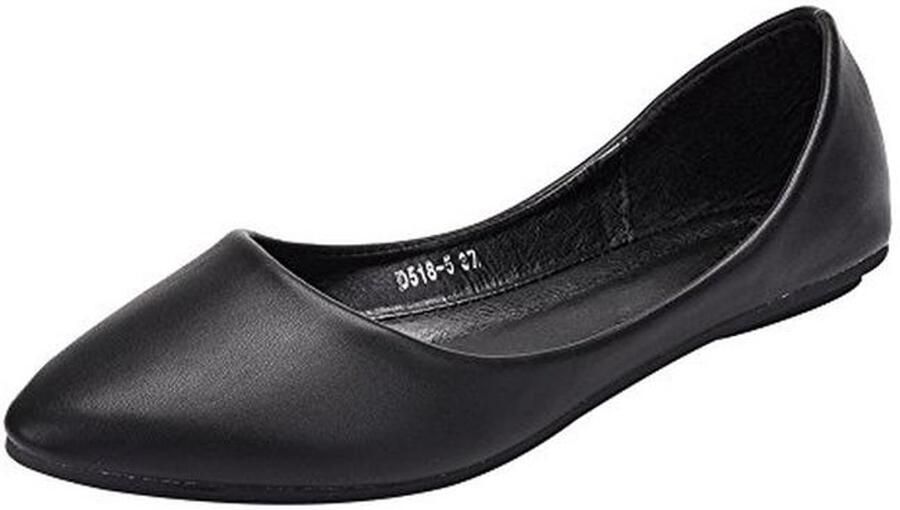 Dames Ballet Flats Puntige Teen Microvezel Leer Jurk Pumps Schoenen