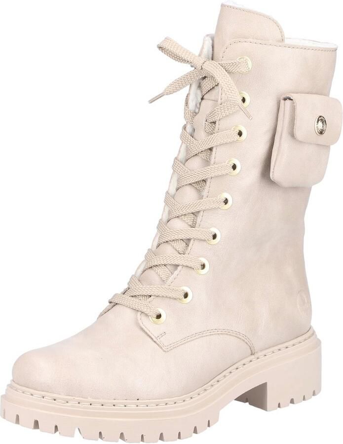 Dames Biker Boots met Hoge Schacht en Warm Fleece