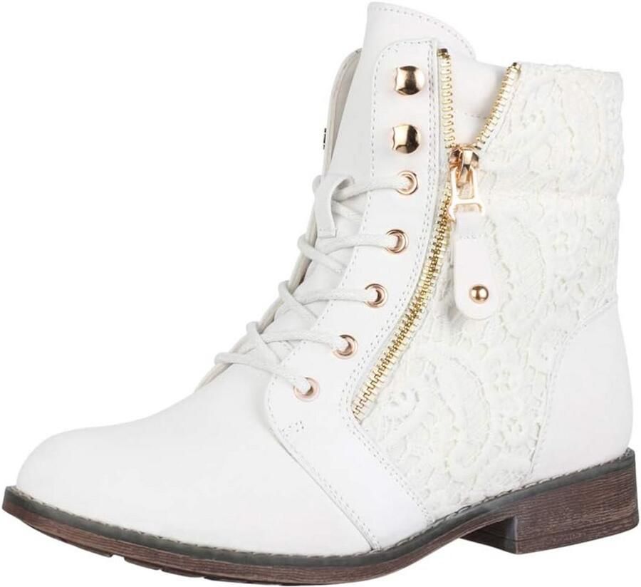 Dames Bikerlaarzen Cowboy Stijl Chunky Plateau Laarzen voor Dames