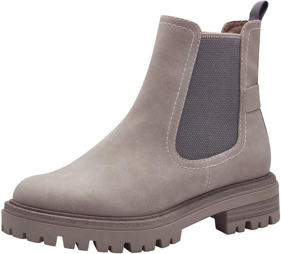 Dames Chelsea Boot Brede Pasvorm Suède Look