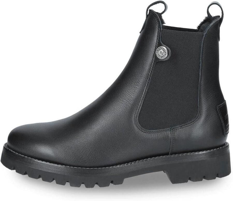 Dames Chelsea Boot met Waterdicht Napa Leer en Schapenvacht Voering