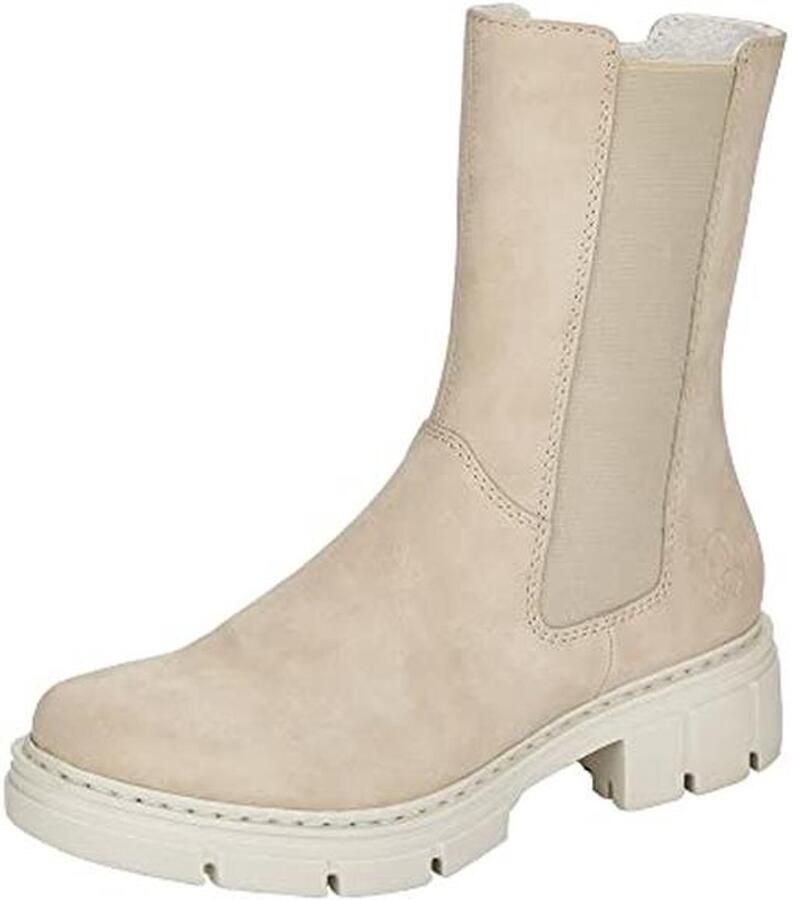 Dames Chelsea boots Crème beige met comfortabele pasvorm