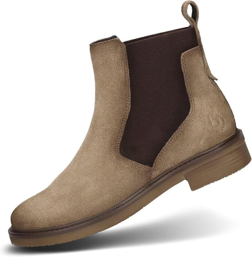 Dames Chelsea Boots in Beige Suède Comfortabele En Stijlvolle Enkellaarzen