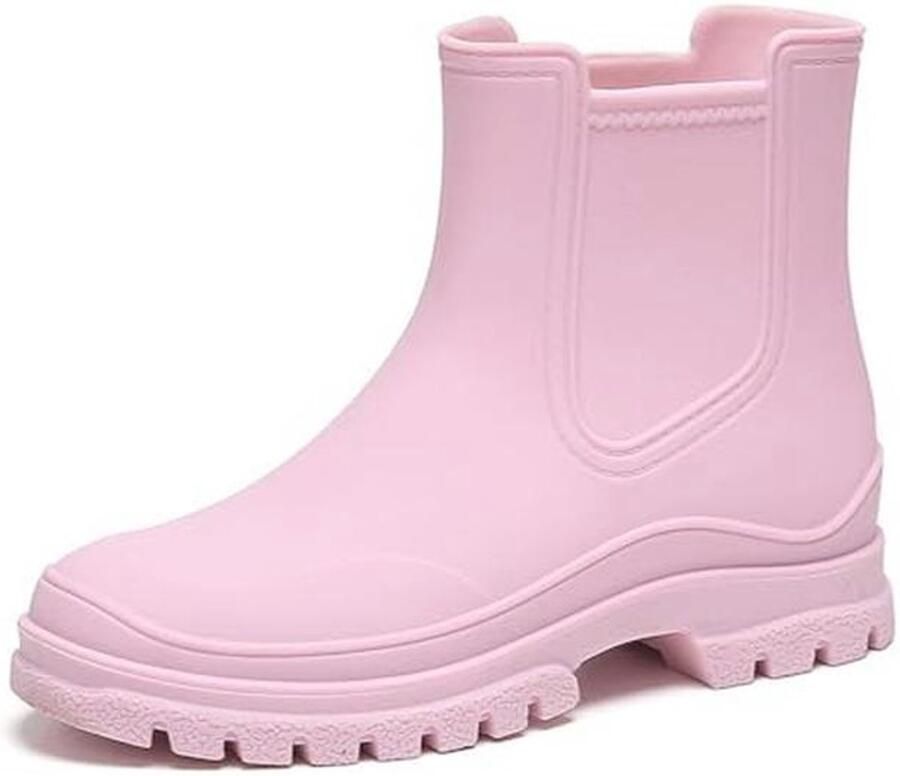 Dames Chelsea Boots Korte Slip-on Regenlaarzen Waterdicht en Comfortabel
