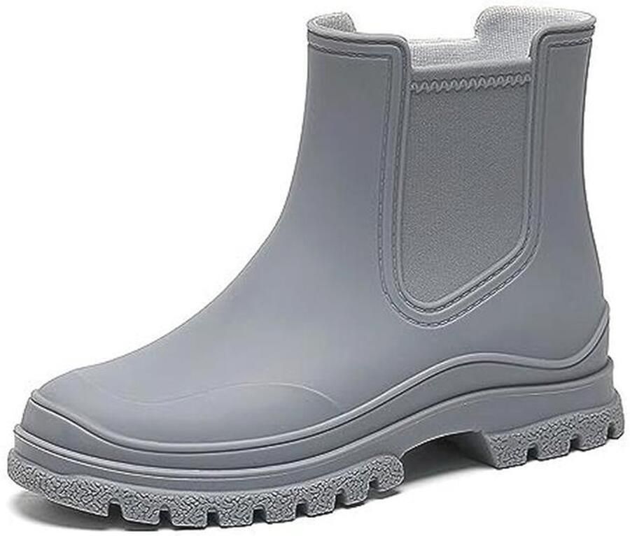 Dames Chelsea Boots Korte Waterdichte Tuinlaarzen Zwart