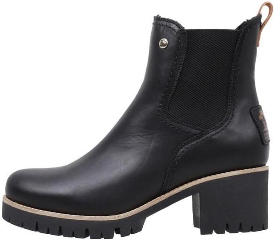 Dames Chelsea Boots Leer Warm Gevoerd Waterdicht Winterlaarzen met Hak