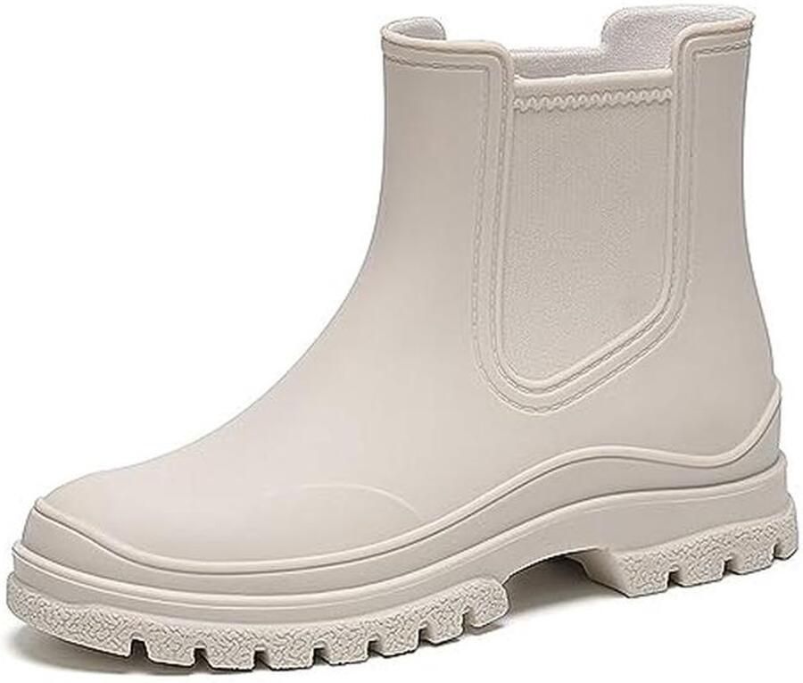 Dames Chelsea Boots Waterdichte Rubberlaarzen Korte Slip-On Wellies