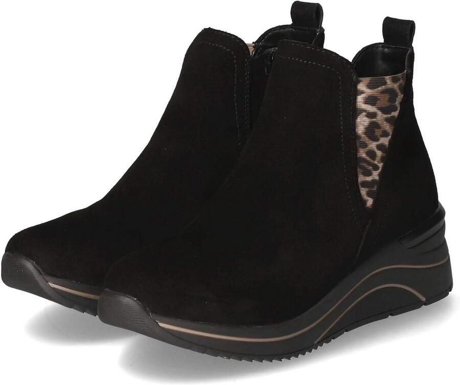 Dames Chelsea Boots Zwart Laarzen met Elastische Inzet