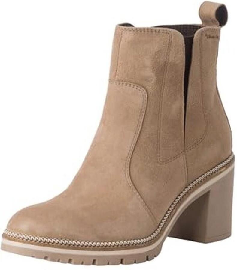 Dames Chelsea-laarsje met Blokhak en Ronde Neus