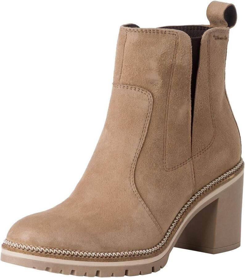 Dames Chelsea-laarsje met Blokhak en Ronde Neus