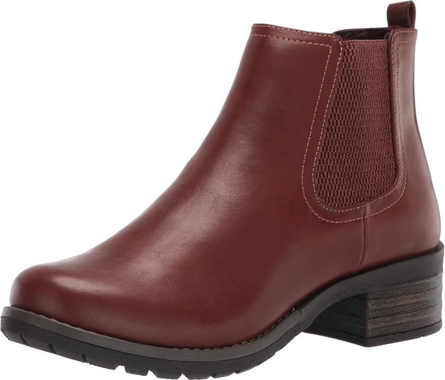 Dames Chelsea Laarzen met Blokhak en Comfortabele Binnenzool Bruin