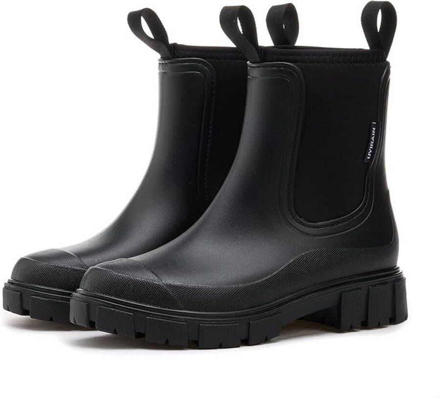 Dames Chelsea Laarzen Waterdichte & Ademende Tuin Laarzen Antislip Zool Half Hoog Ideaal voor Tuinieren en Festivals Comfortabele Regen Laarzen