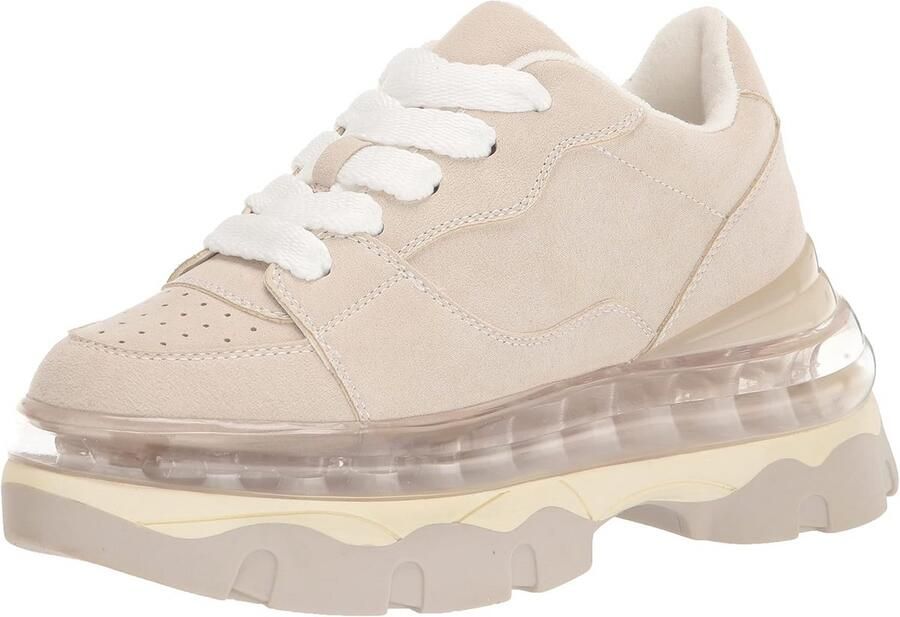 Dames Plateau Sneaker Hoog Model Comfortabele Chunky Witte Sportschoen