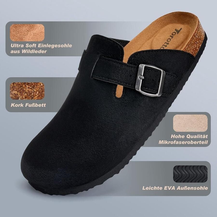 Dames Clogs Leer Kurken Voetbed Comfortabel voor Dagelijks Gebruik ShopVlot