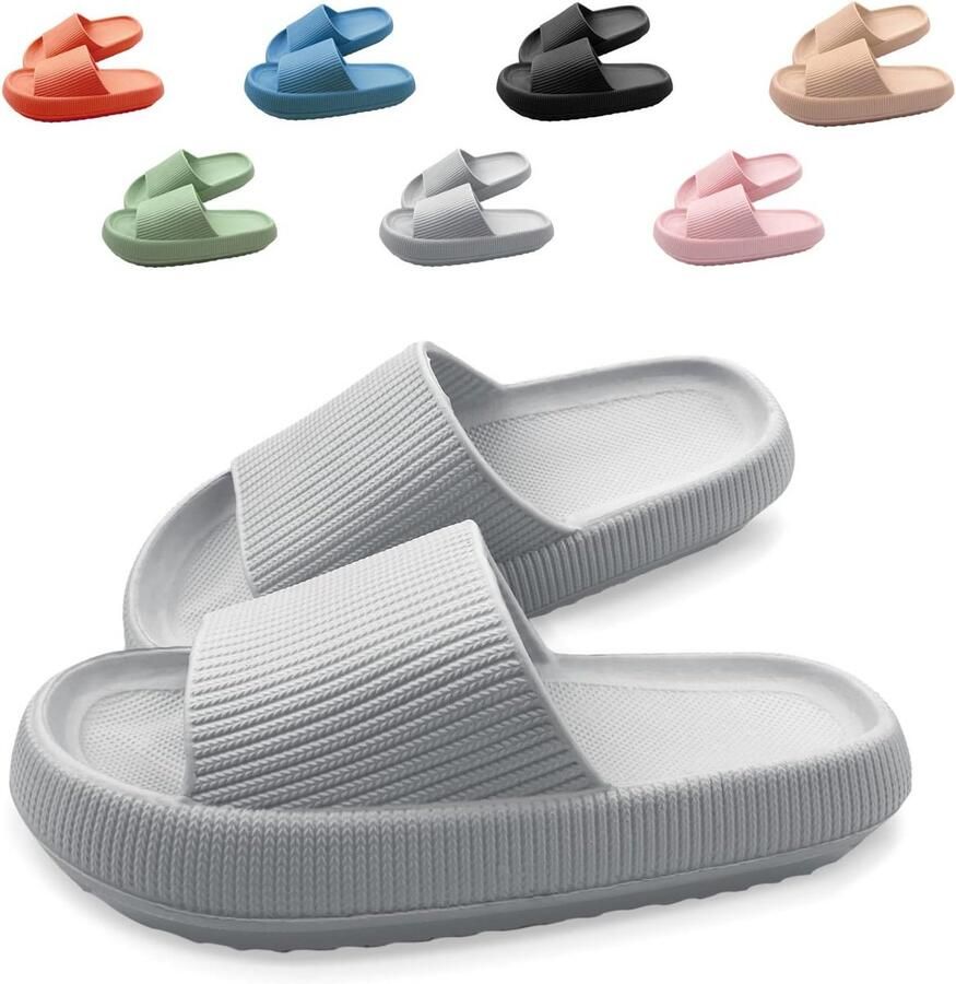 Dames Cloud Slides Pantoffels Lichtgewicht Zomer Slippers met Dikke Antislip Zool