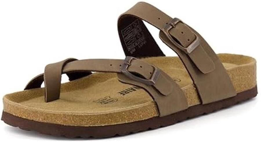 Dames Comfort Sandaal met Kurken Voetbed voor Optimale Ondersteuning