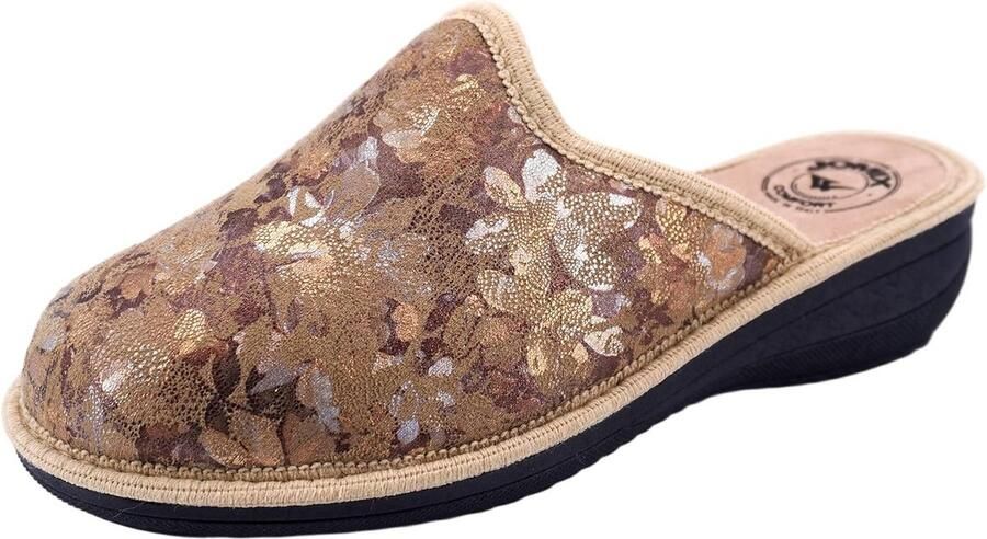 Dames Comfortabele Pantoffels met Sleehak en Hartdetails Gemaakt in Italië