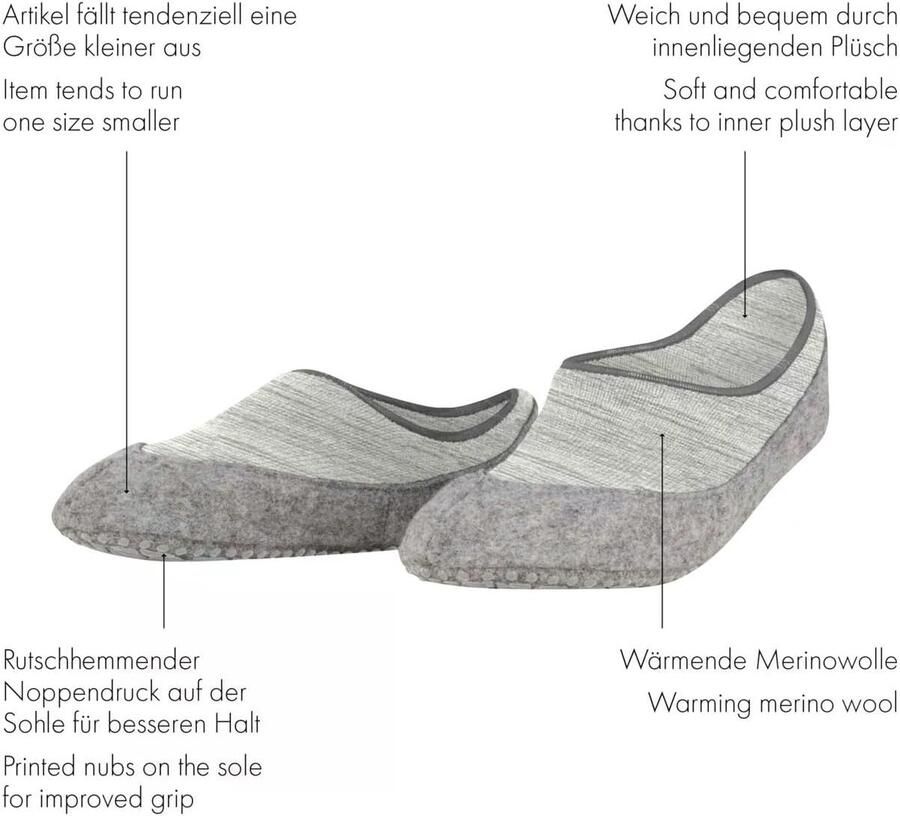 Dames Stopper sokken Cosyshoe Invisible W Hp wol Noppen op de zool 1 paar Roze Turnip 8175 39 40