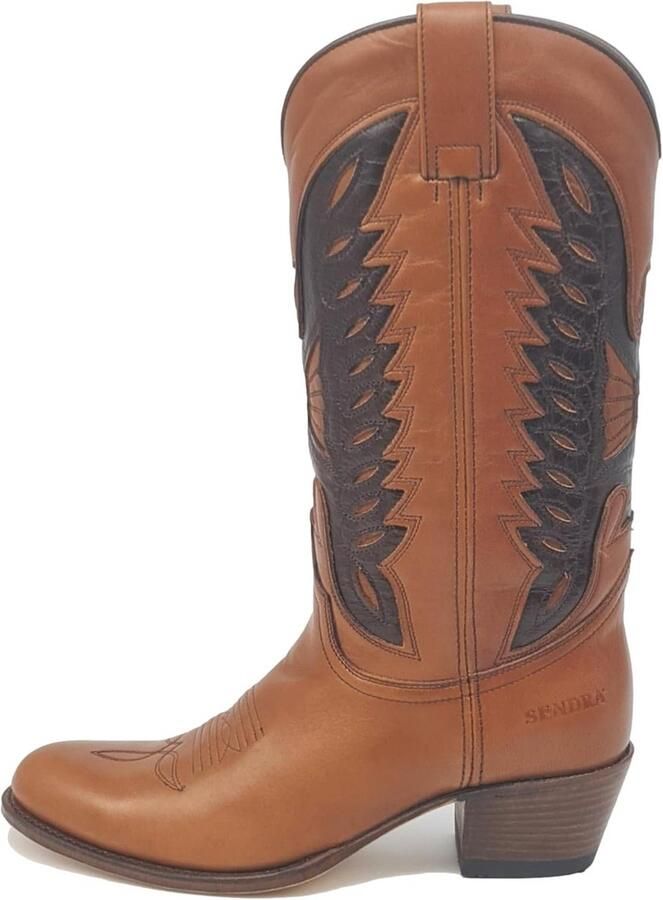 Dames Cowboy Laarzen van Leer met Borduurwerk