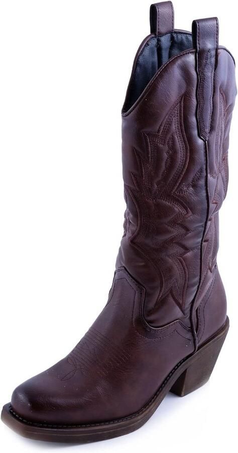 Cowboy Western Dames Laarzen Texaanse Stijl Camperos Laars Hoge Hak