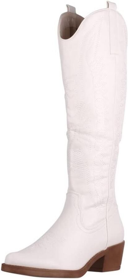 Dames Cowboylaarzen Chunky Blokhak Bikerboots Westernstijl