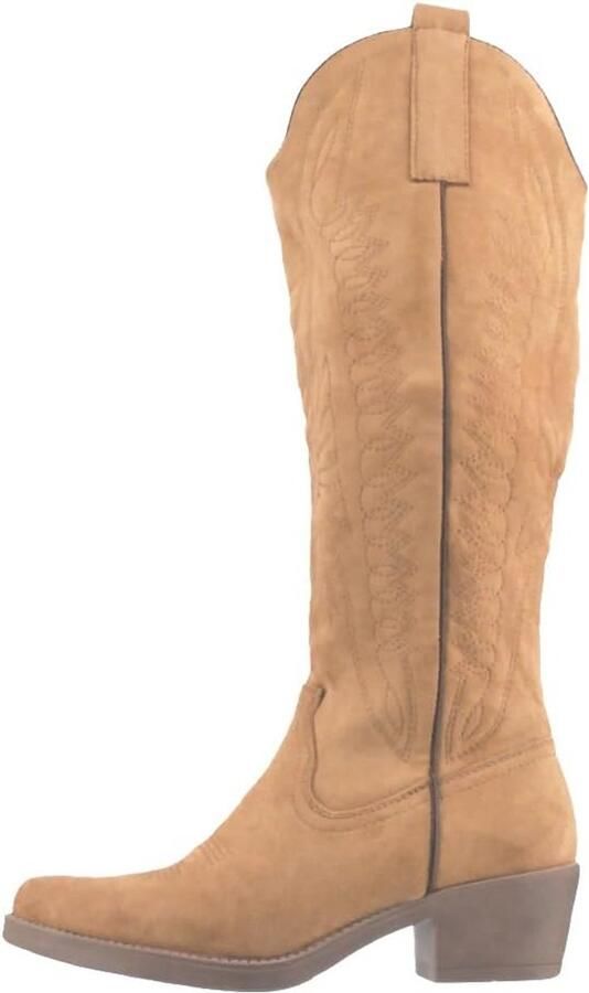 Dames Cowboylaarzen Chunky Hoge Bikerboots