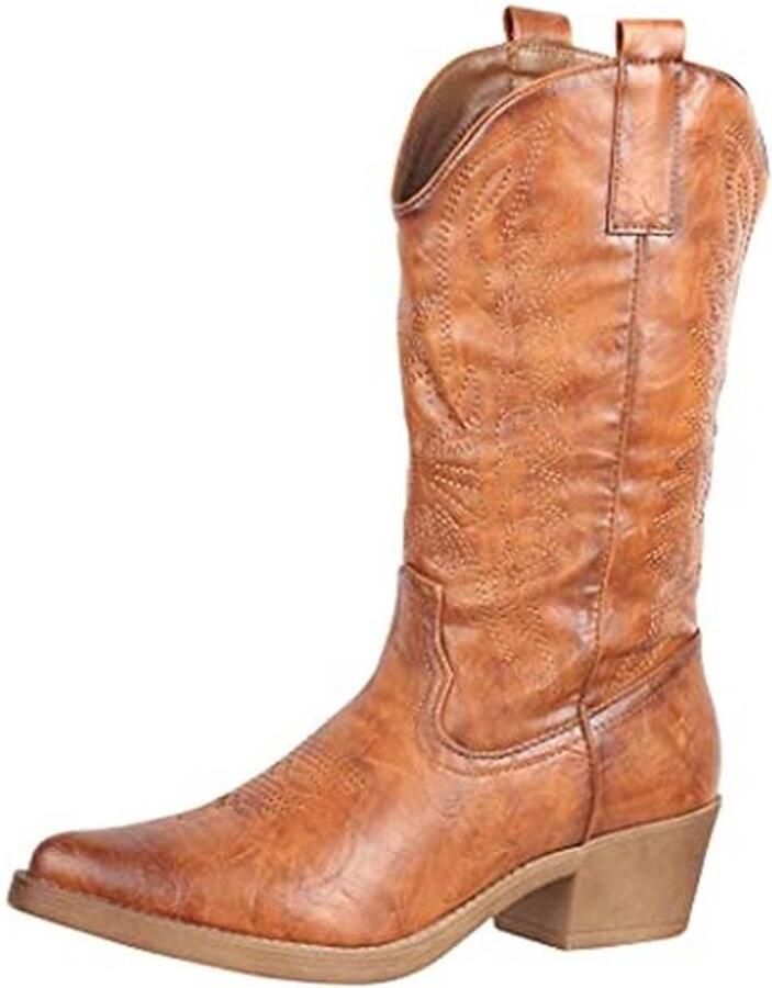 Dames Cowboylaarzen en Bikerlaarzen met Chunky Rayan