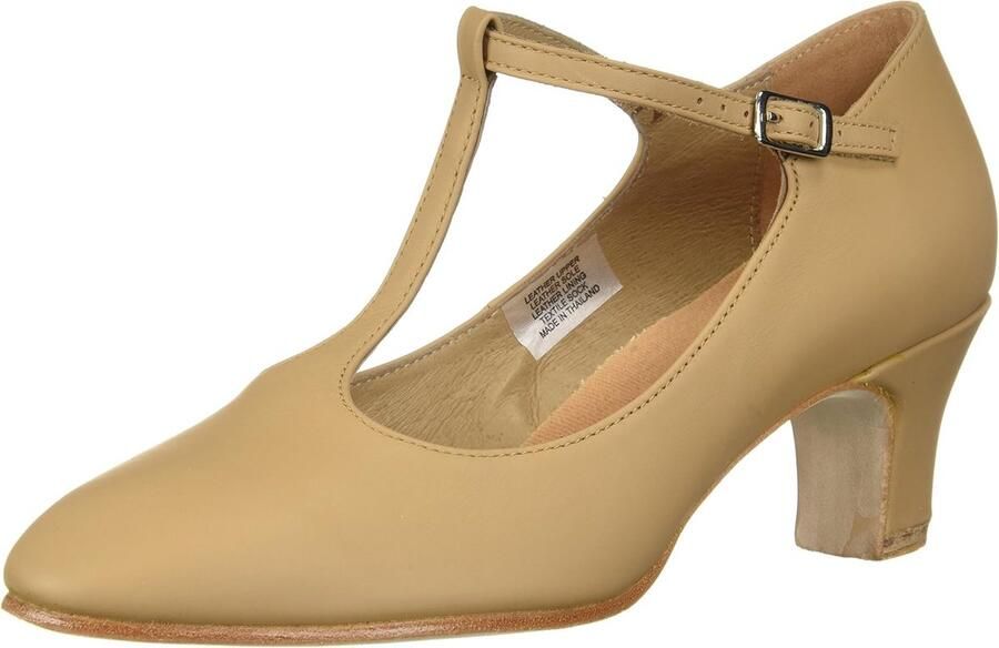 Dames Dansschoen met T-Bar Band Hiel Geschikt voor Ballroom en Latin