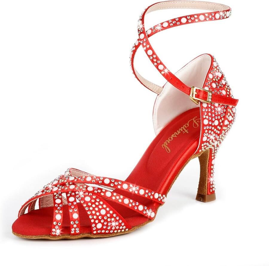 Dames Dansschoenen Hoogwaardige Hak Voor Latijns Ballroom Salsa