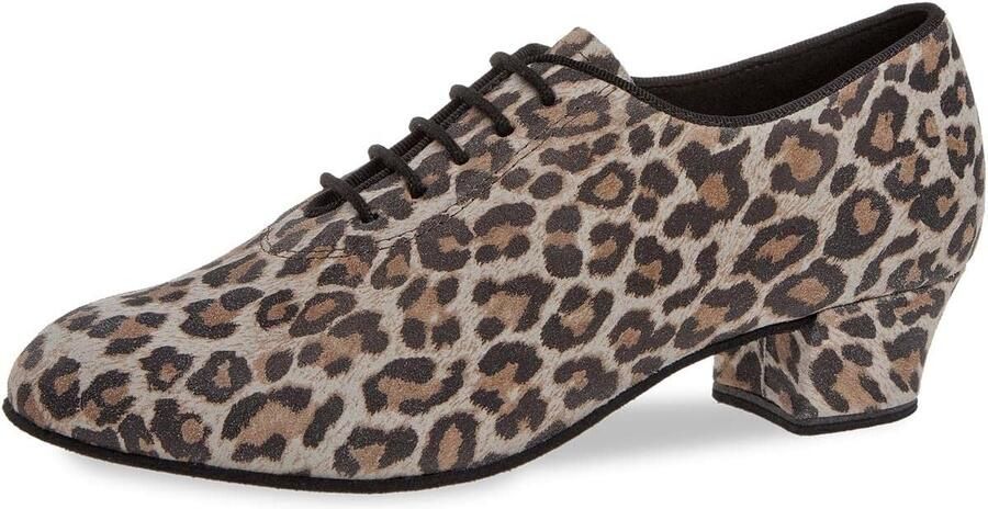 Dames dansschoenen met lage hak en suède zool