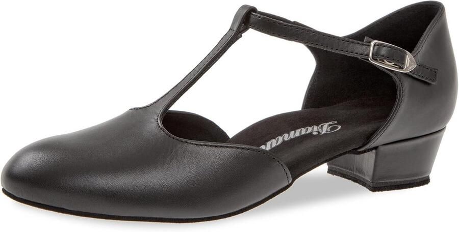 Dames Dansschoenen Standaard Latin Zwart Leer