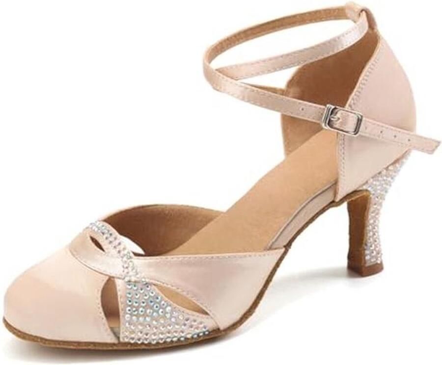 Dames Dansschoenen voor Latin en Ballroom Gesloten Satijnen Salsa Tango