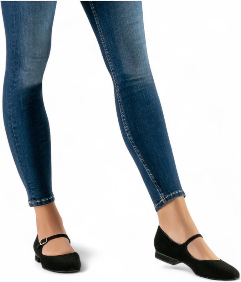 Dames dansschoenen Werner Kern Vega Bandje over de wreef Comfortabel voetbed Suede zool Gesloten neus Ballroom Lindy Hop Salsa en Tango Werner Kern Zwart