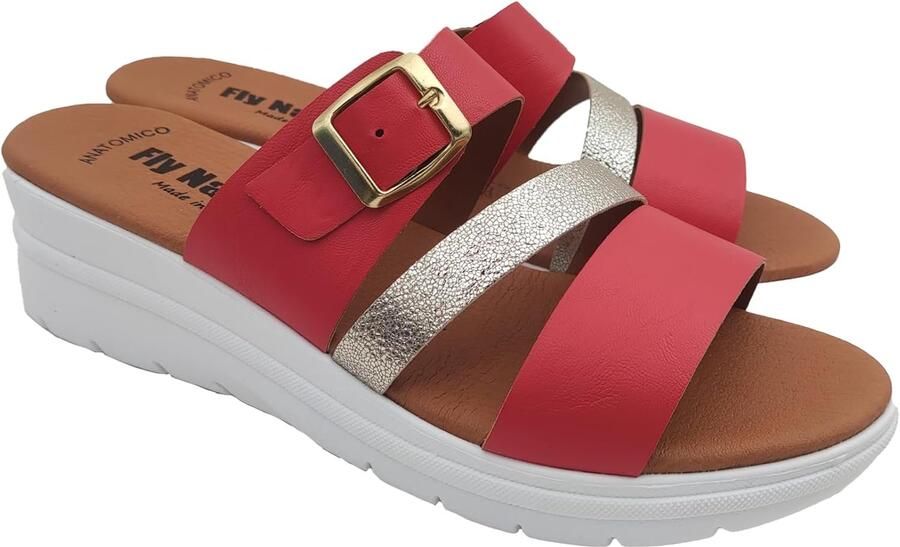 Dames Elegante Wedge Sandalen Zomer Schoenen Rood