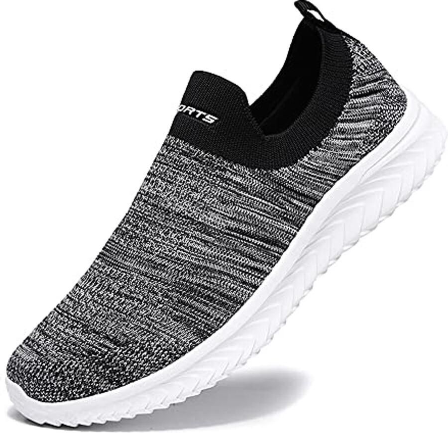en mesh sneakers slip on loopschoenen zonder veters voor fitness en sport