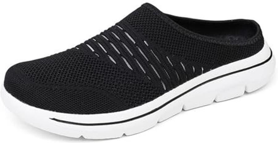 en Slippers Zwart Plat