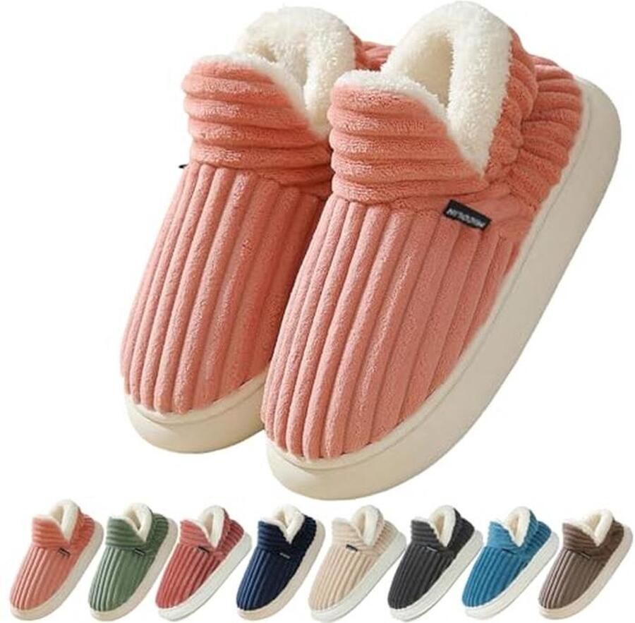 en Winter Slippers Warme Pluche Slippers met Dichte Zool en Comfortabel Design