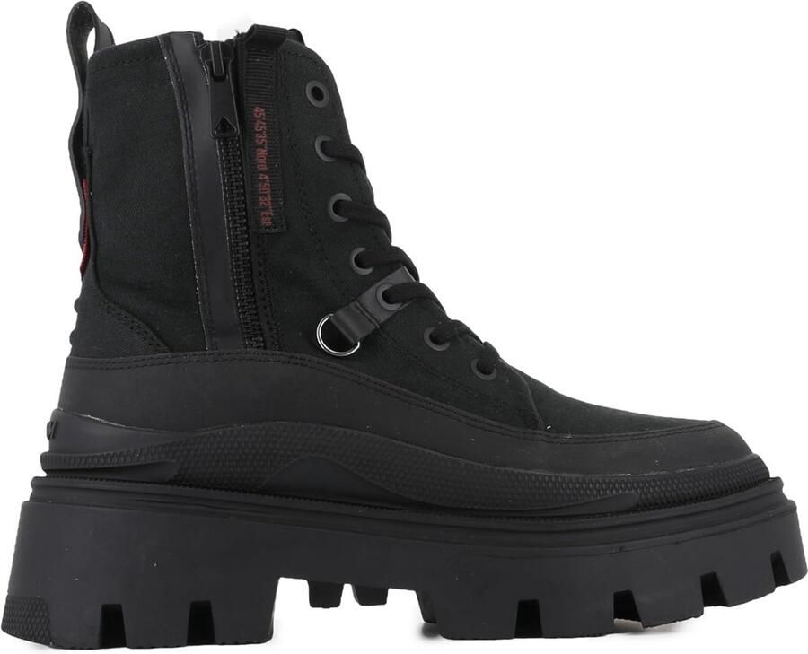 Dames Enkellaars met Dikke Zool en Ritssluiting Stoere Stijlvolle Laarsjes