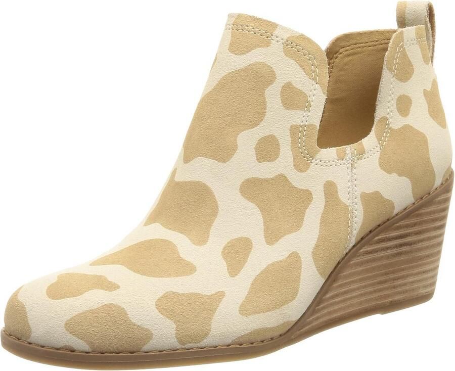 Dames enkellaars met sleehak en uitgesneden details