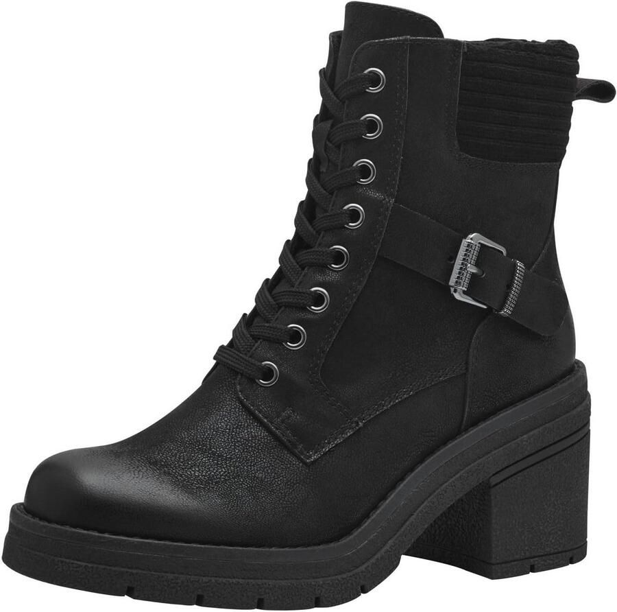 Dames enkellaars met vetersluiting comfortabele damesbootie