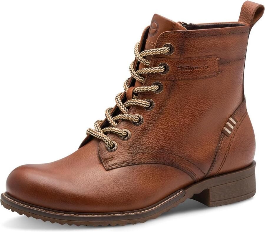 Dames Enkellaars Plat met Vetersluiting