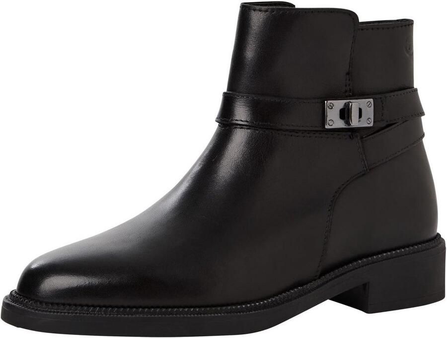 Dames Enkellaars Plat Zwart